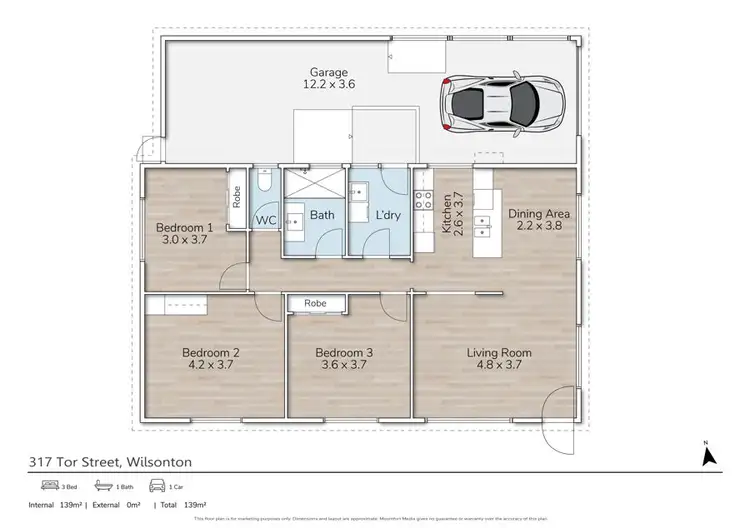 Floorplan of Homely house listing, 317 Tor Street, Wilsonton QLD 4350