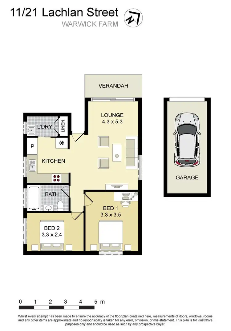 Floorplan of Homely unit listing, 11/21 Lachlan St, Warwick Farm NSW 2170
