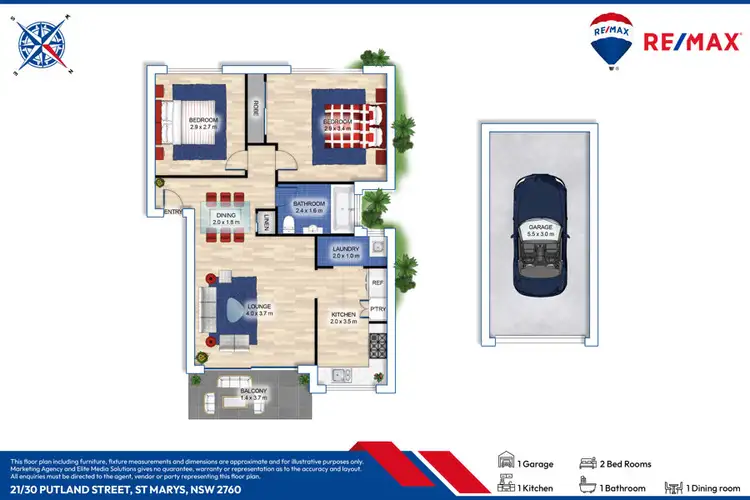 Floorplan of Homely apartment listing, 21/30 Putland Street, St Marys NSW 2760
