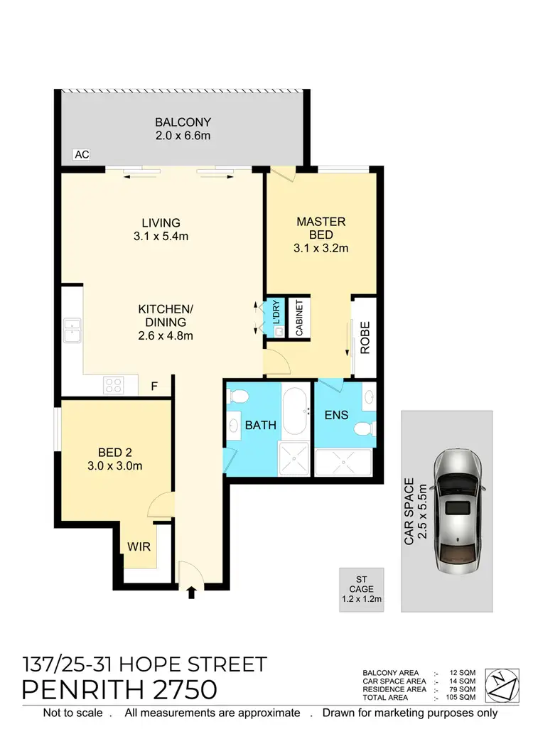 Floorplan of Homely unit listing, 137/25-31 Hope Street, Penrith NSW 2750