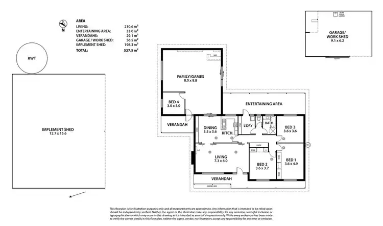 Floorplan of Homely house listing, 190 Kepa, Murray Bridge East SA 5253