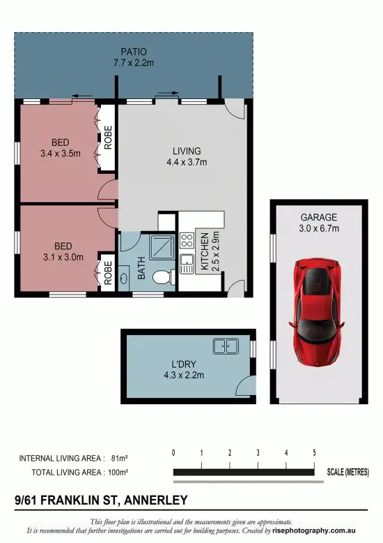Floorplan of Homely unit listing, 9/61 Franklin Street, Annerley QLD 4103