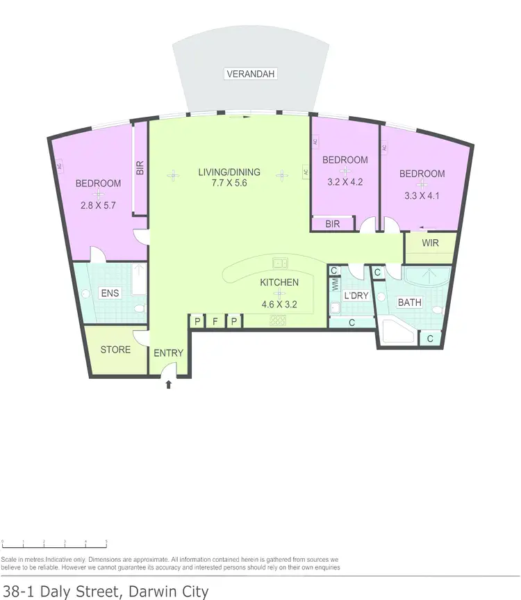 Floorplan of Homely unit listing, 38/1 Daly Street, Larrakeyah NT 820
