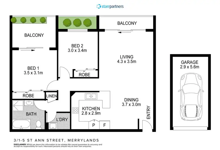Floorplan of Homely unit listing, 3/1-5 St Ann Street, Merrylands NSW 2160