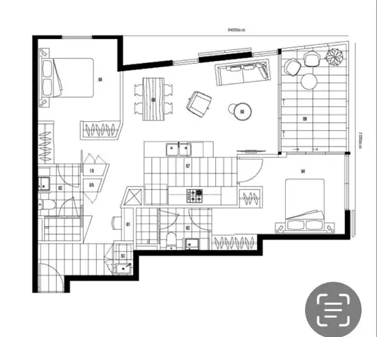 Floorplan of Homely apartment listing, 1608/4 Edmondstone St, South Brisbane QLD 4101