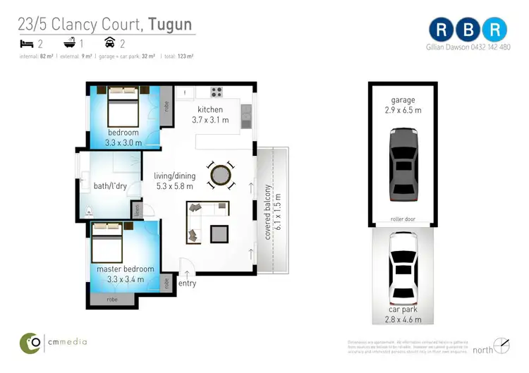 Floorplan of Homely unit listing, 23/5 Clancy Court, Tugun QLD 4224