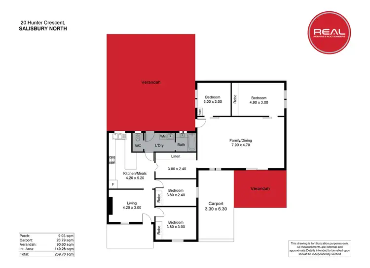 Floorplan of Homely house listing, 20 Hunter Crescent, Salisbury North SA 5108