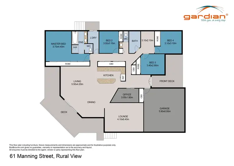 Floorplan of Homely house listing, 61 Manning Street, Rural View QLD 4740