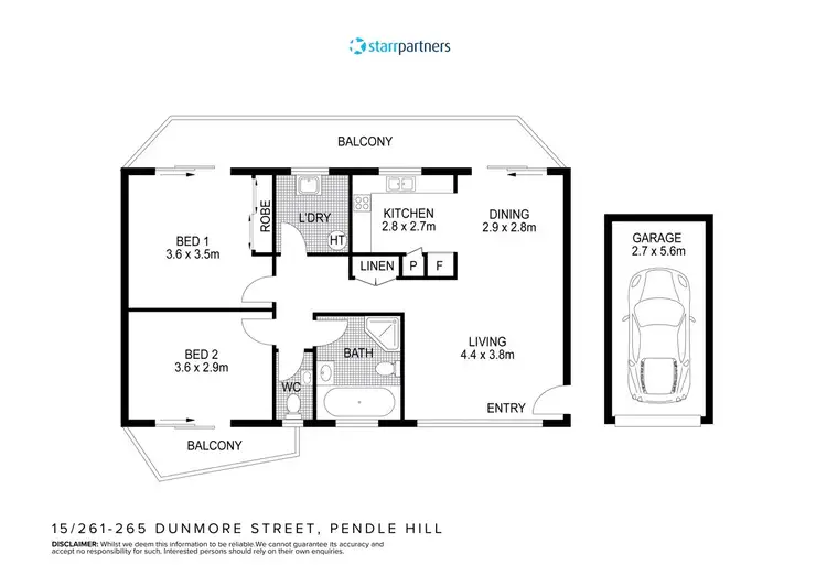 Floorplan of Homely unit listing, 15/261-265 Dunmore Street, Pendle Hill NSW 2145