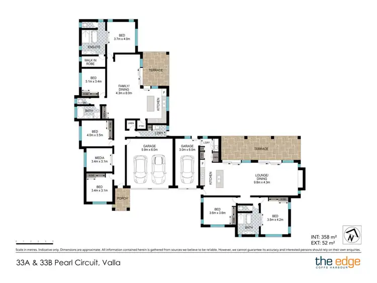 Floorplan of Homely house listing, 33A-33B Pearl Circuit, Valla NSW 2448