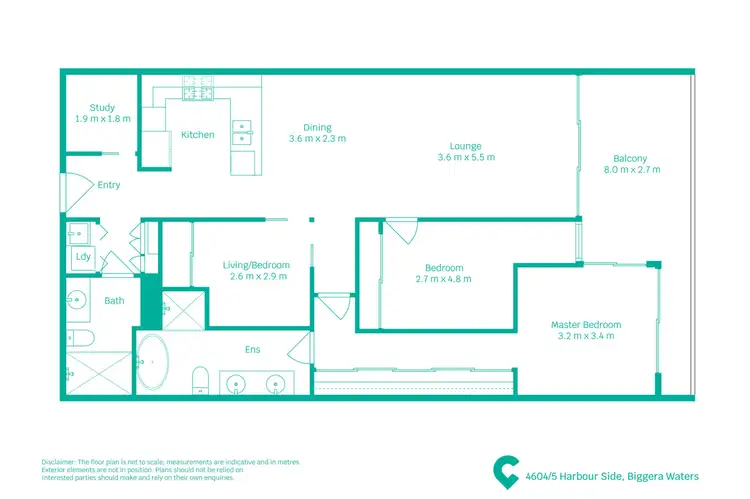 Floorplan of Homely apartment listing, 4604/5 Harbour Side Court, Biggera Waters QLD 4216