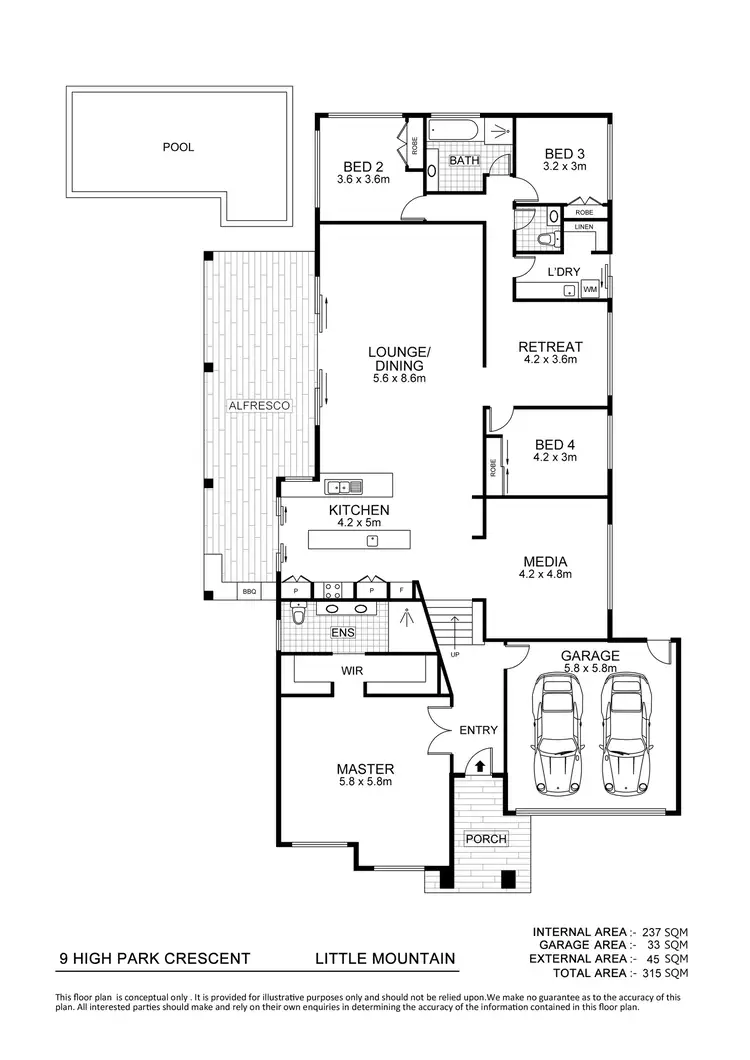 Floorplan of Homely house listing, 9 High Park Crescent, Little Mountain QLD 4551
