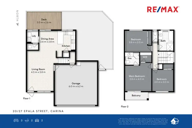 Floorplan of Homely townhouse listing, 20/27 Epala Street, Carina QLD 4152