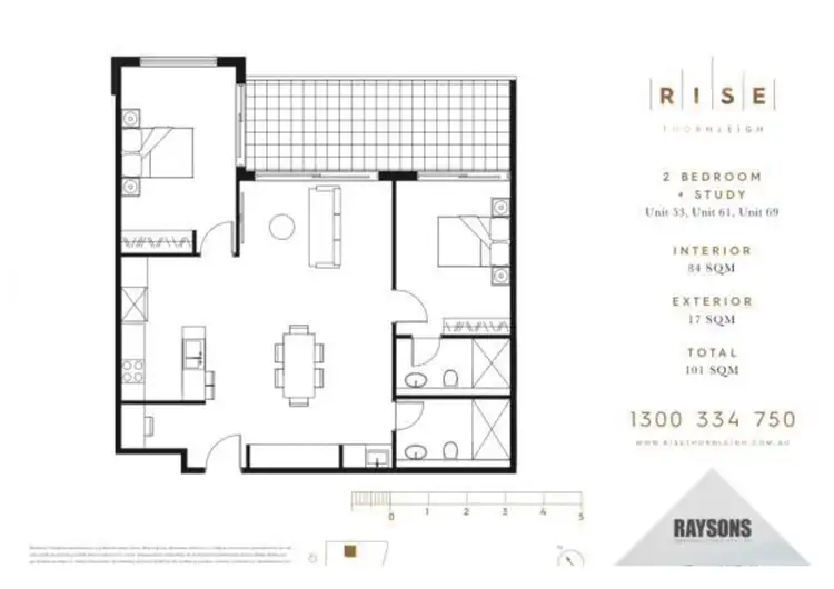 Floorplan of Homely apartment listing, Unit 69 / 2 Bellevue Street, Thornleigh NSW 2120