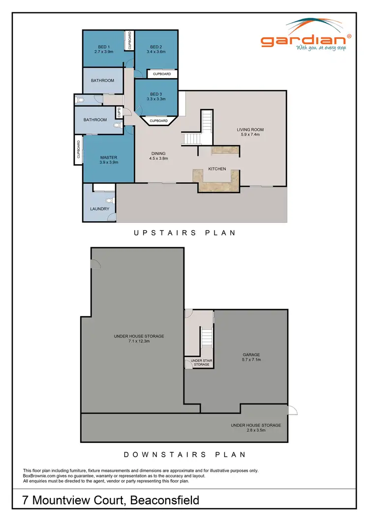 Floorplan of Homely house listing, 7 Mountview Court, Beaconsfield QLD 4740