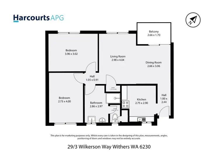 Floorplan of Homely unit listing, 29/3 Wilkerson Way, Withers WA 6230