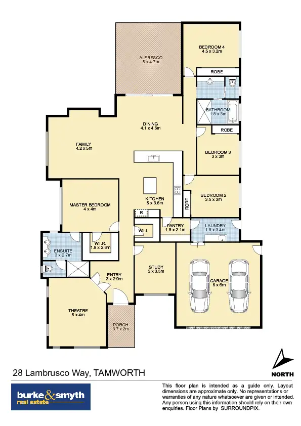 Floorplan of Homely house listing, 28 Lambrusco Way, Tamworth NSW 2340