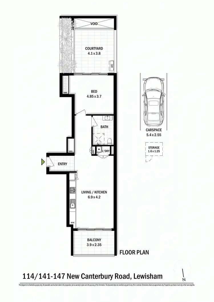 Floorplan of Homely apartment listing, 114/147 New Canterbury Road, Lewisham NSW 2049