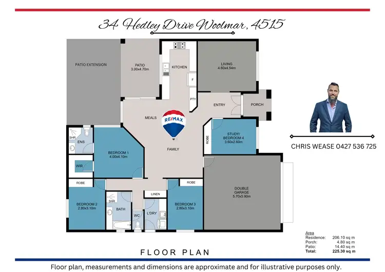 Floorplan of Homely house listing, 34 Hedley Drive, Woolmar QLD 4515