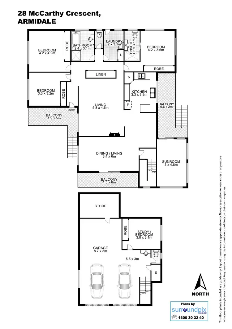Floorplan of Homely house listing, 28 McCarthy Crescent, Armidale NSW 2350