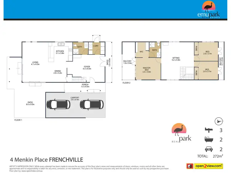 Floorplan of Homely house listing, 4 Menkin Place, Frenchville QLD 4701