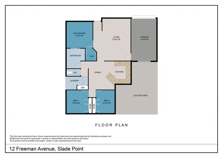 Floorplan of Homely house listing, 12 Freeman Avenue, Slade Point QLD 4740