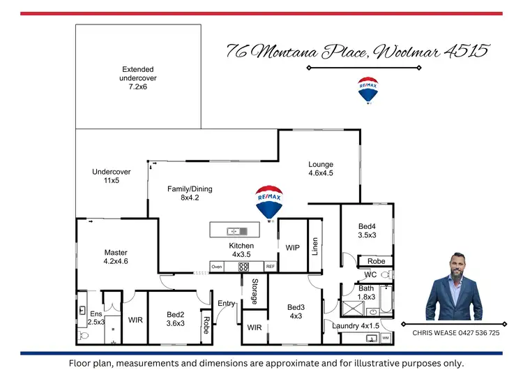 Floorplan of Homely house listing, 76 Montana Place, Woolmar QLD 4515