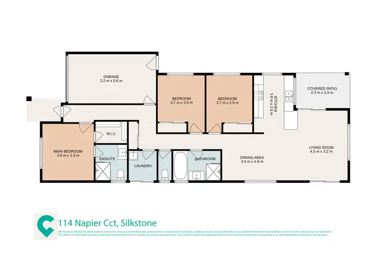 Floorplan of Homely house listing, 114 Napier Circuit, Silkstone QLD 4304