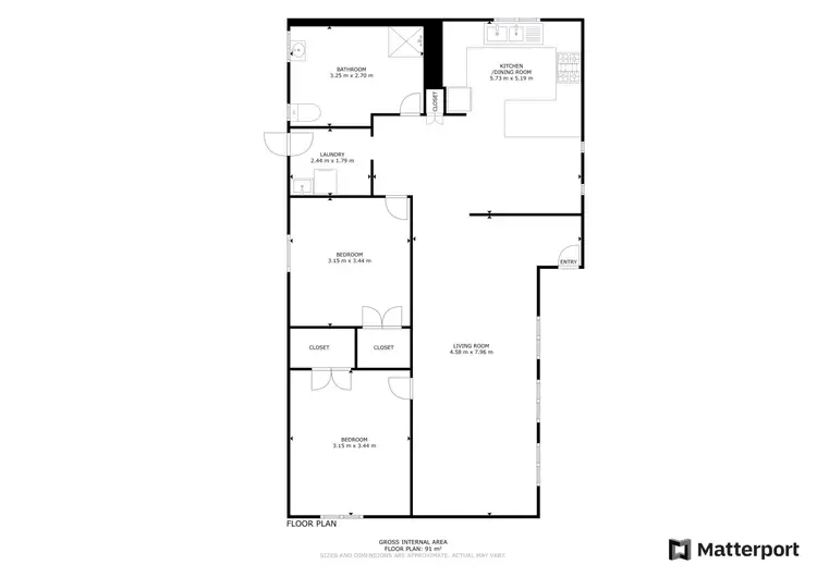 Floorplan of Homely unit listing, 1/305-307 Wood Street, Deniliquin NSW 2710
