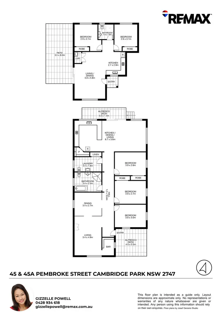 Floorplan of Homely house listing, 45 & 45A PEMBROKE STREET, Cambridge Park NSW 2747