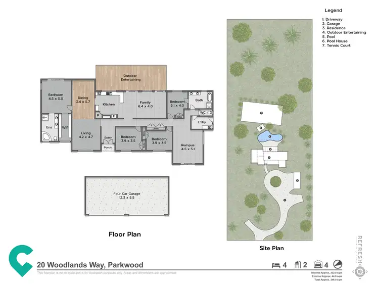 Floorplan of Homely house listing, 20 Woodlands Way, Parkwood QLD 4214