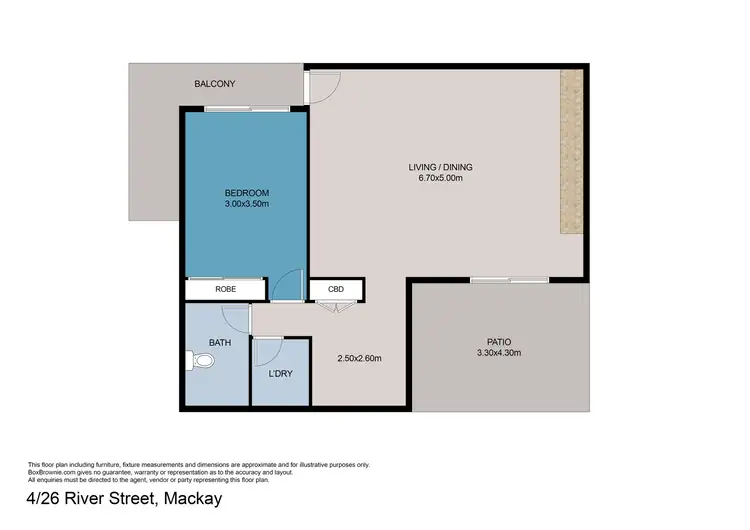 Floorplan of Homely house listing, 4/26 River Street, Mackay QLD 4740