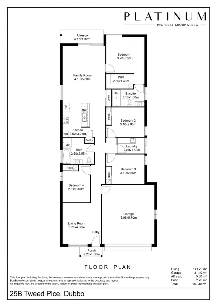 Floorplan of Homely house listing, 25B Tweed Place, Dubbo NSW 2830