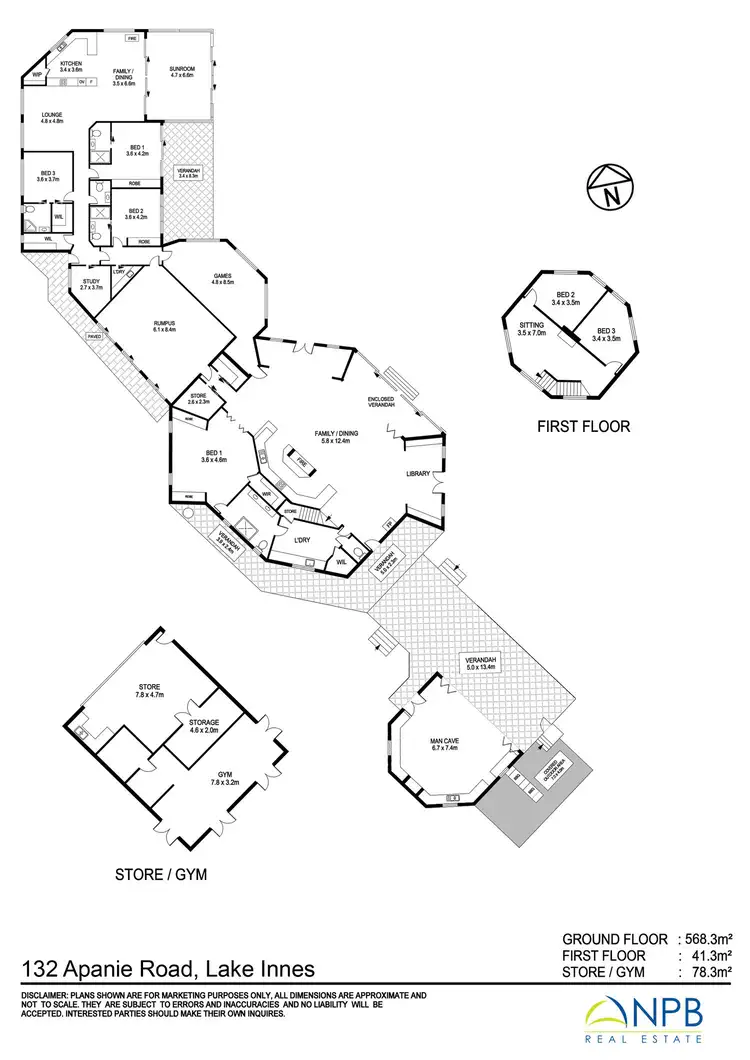 Floorplan of Homely rural property listing, 132 Apanie Road, Lake Innes NSW 2446