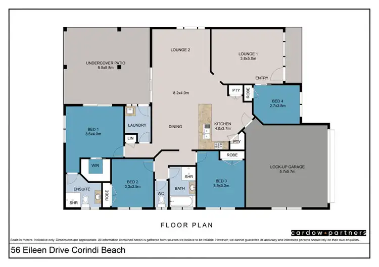 Floorplan of Homely house listing, 56 Eileen Drive, Corindi Beach NSW 2456