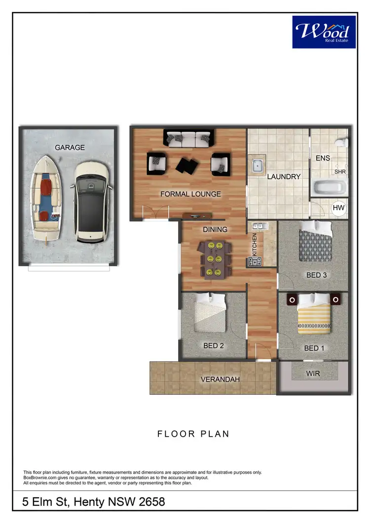 Floorplan of Homely house listing, 5 Elm St, Henty NSW 2658