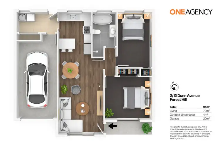 Floorplan of Homely unit listing, 2/12 DUNN AVENUE, Forest Hill NSW 2651