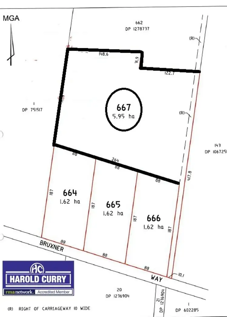 Floorplan of Homely land listing, 964B Bruxner way, Tenterfield NSW 2372