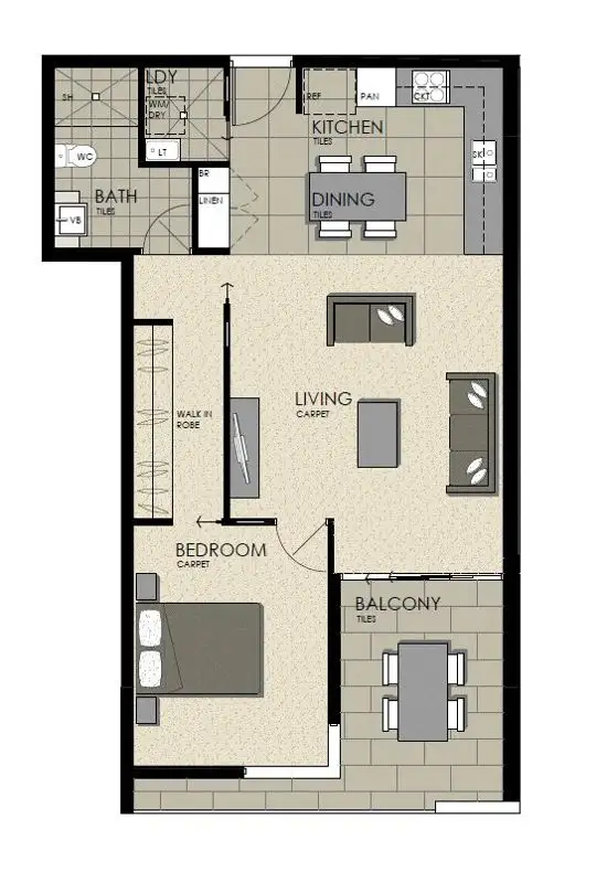Floorplan of Homely apartment listing, Unit 417 45 Wellington Road, East Brisbane QLD 4169
