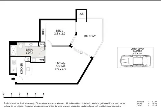 Floorplan of Homely apartment listing, 41/80 hornibrook esp, Clontarf QLD 4019