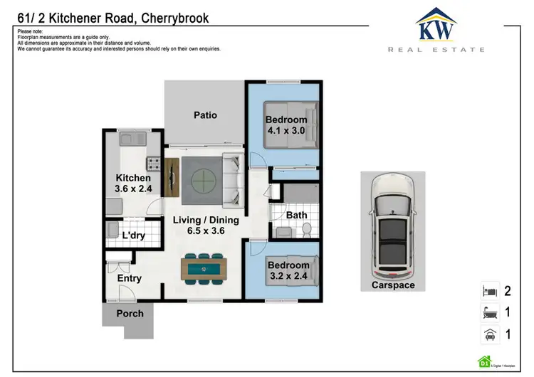 Floorplan of Homely retirement listing, 61 2 Kitchener Road, Cherrybrook NSW 2126