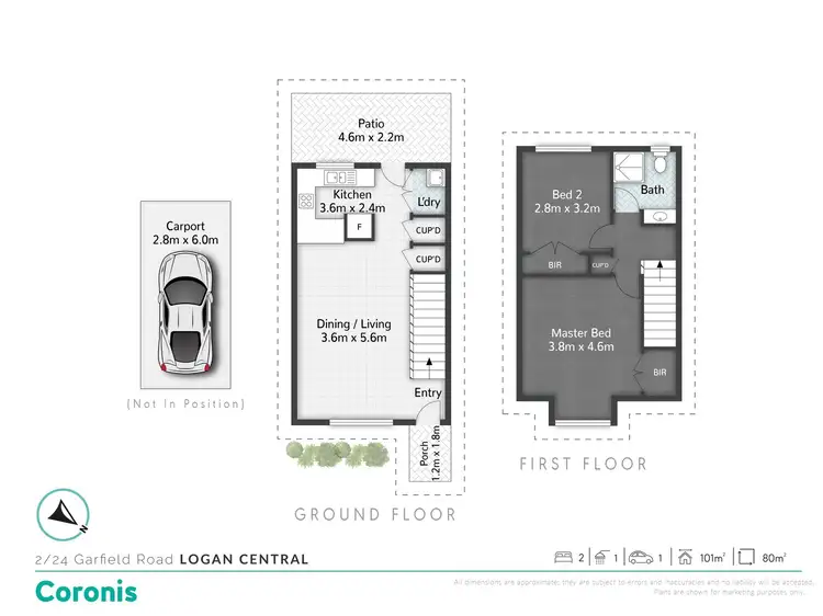 Floorplan of Homely townhouse listing, 2/24 Garfield Road, Logan Central QLD 4114