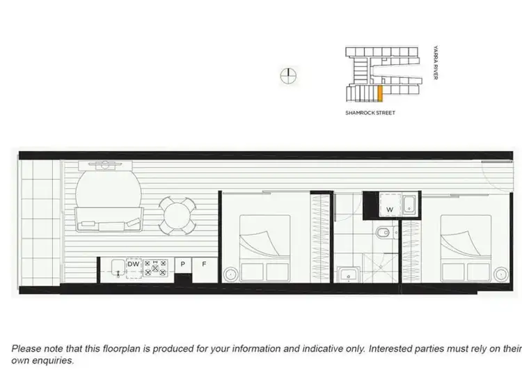 Floorplan of Homely apartment listing, 510/20 Shamrock Street, Abbotsford VIC 3067