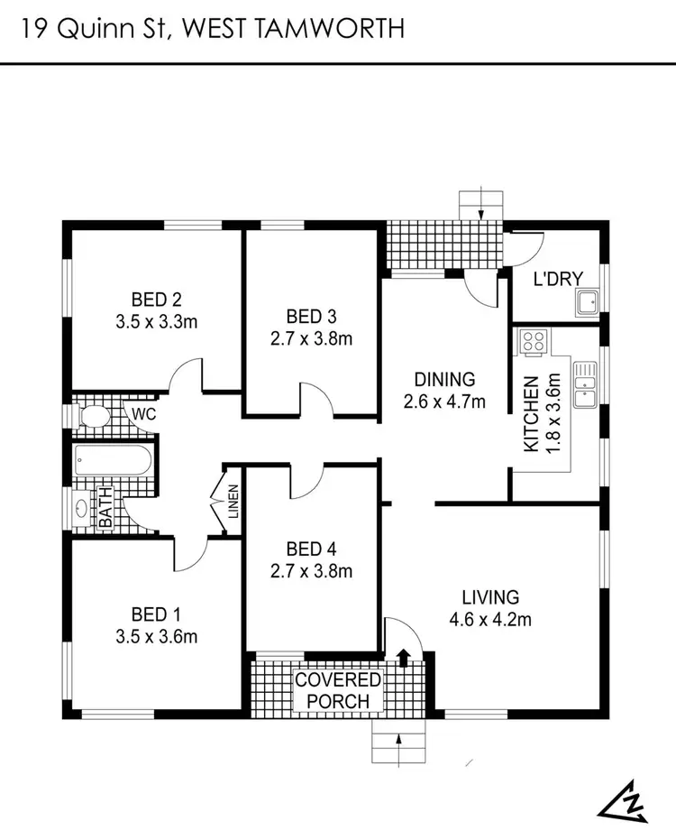 Floorplan of Homely house listing, 19 Quinn Street, Tamworth NSW 2340