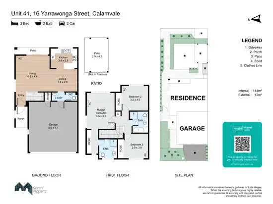 Floorplan of Homely townhouse listing, 41/16 Yarrawonga St, Calamvale QLD 4116