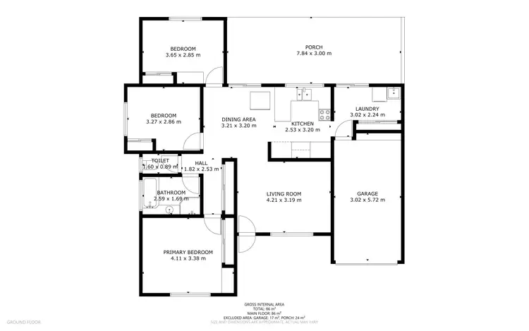 Floorplan of Homely other listing, 1/20 Anita Drive, Kearneys Spring QLD 4350