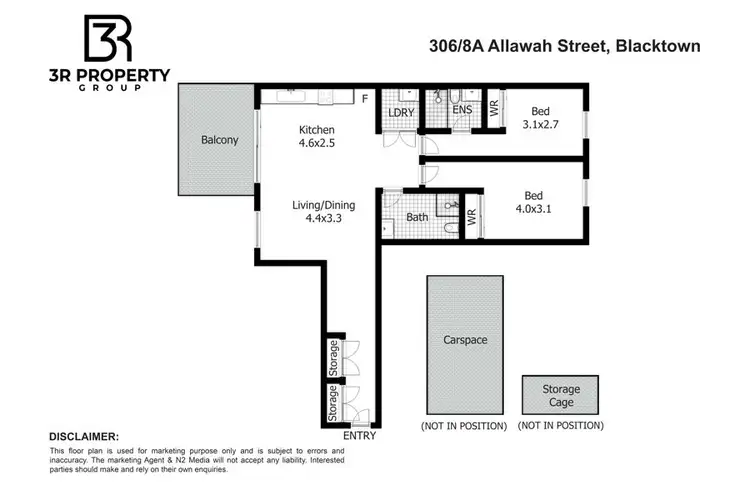 Floorplan of Homely apartment listing, 306/8A Allawah Street, Blacktown NSW 2148