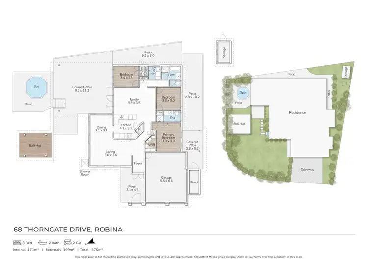 Floorplan of Homely house listing, 68 Thorngate Drive, Robina QLD 4226