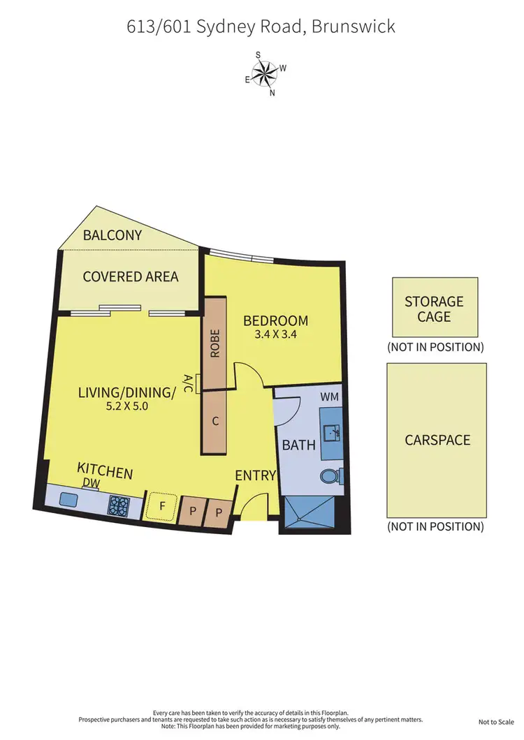 Floorplan of Homely apartment listing, 613/601 Sydney Road, Brunswick VIC 3056