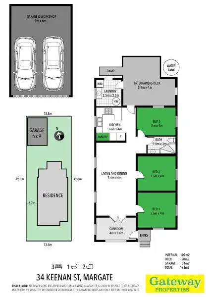 Floorplan of Homely house listing, 34 Keenan Street, Margate QLD 4019